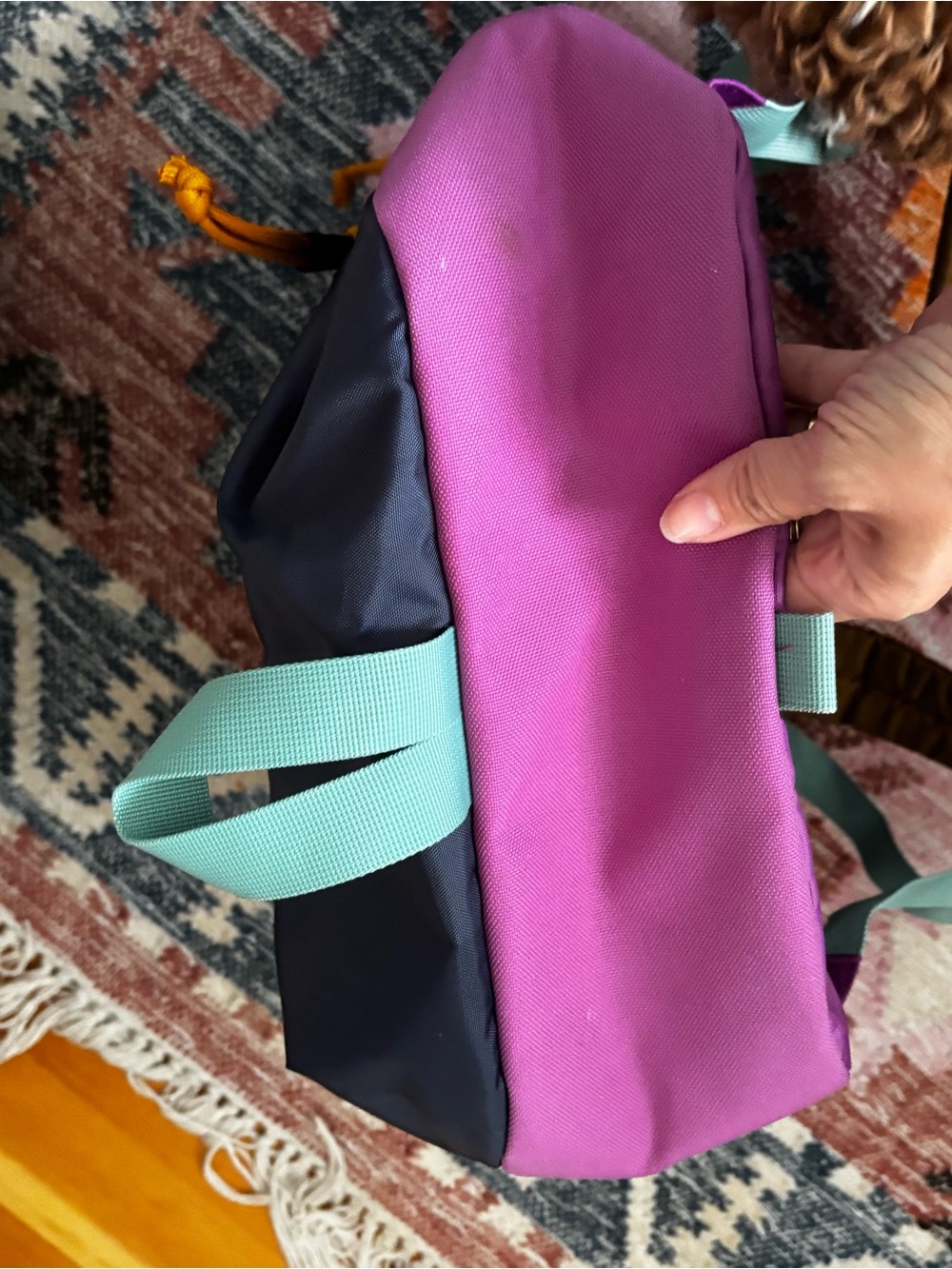 NEW! Topo Designs Purple, Brown & Navy Daypack with Teal Straps - Picture 5 of 5